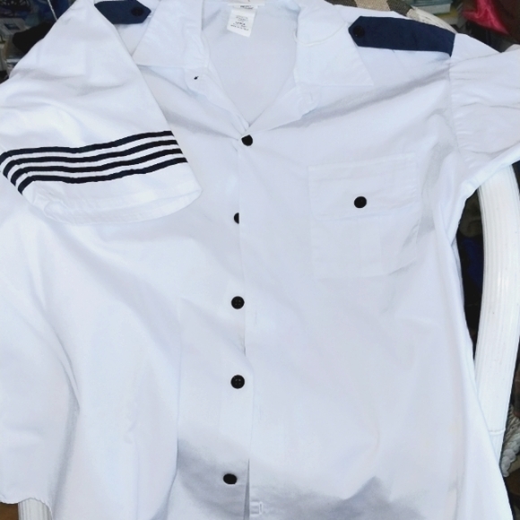 Pilot costume button up shirt with lapels - Picture 1 of 7